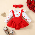 Baby Valentine's Day Long Sleeve Big Love Romper